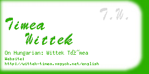 timea wittek business card